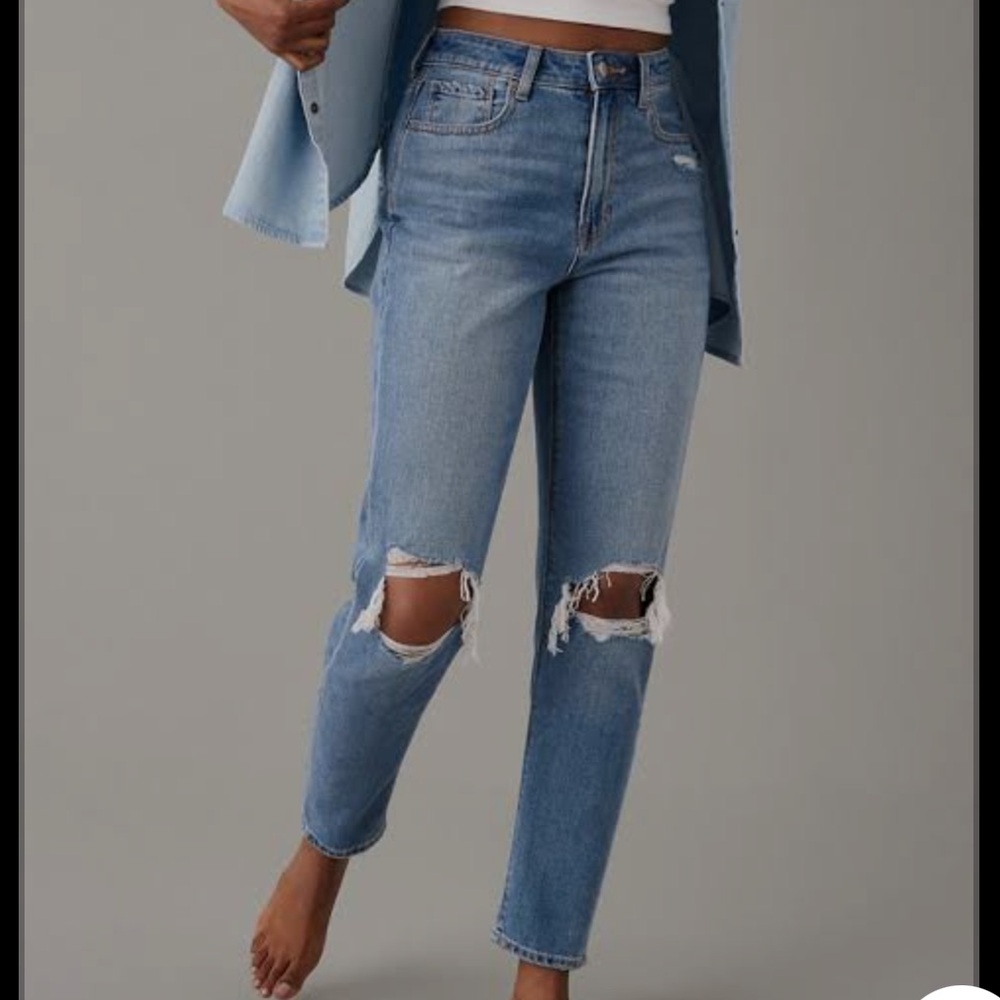 American Eagle Outfitters High Rise Light Blue Jeans